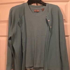 i.e. PXL 2 Piece Button Up Sweater-set